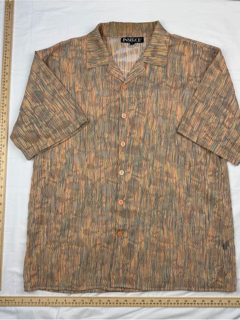 Inserch Textured Button-Up